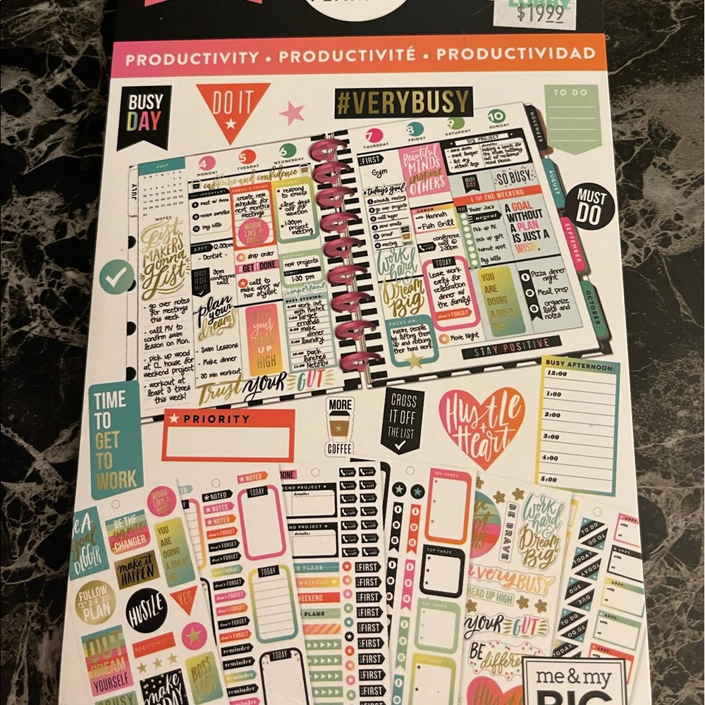 Various books of planner stickers etc